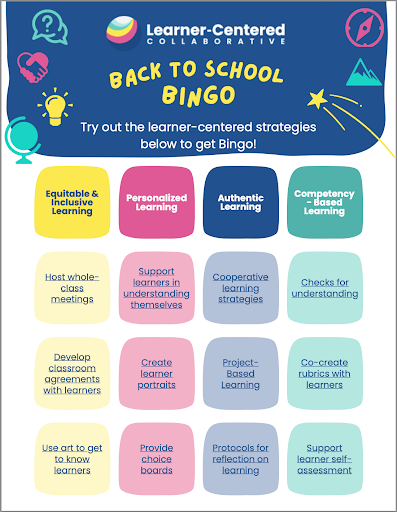 Back to School Bingo